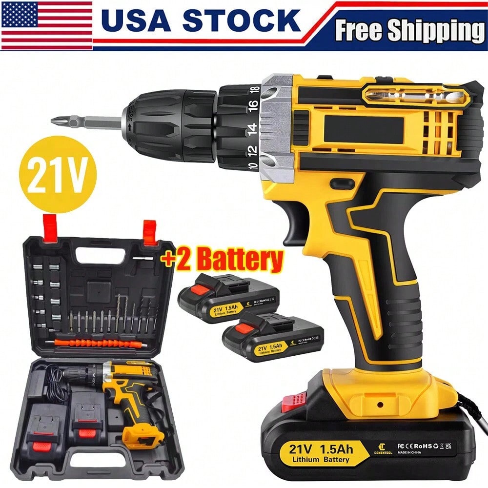 Power Tools For Construction Work - Cordless Brushless Impact Driver & Hammer