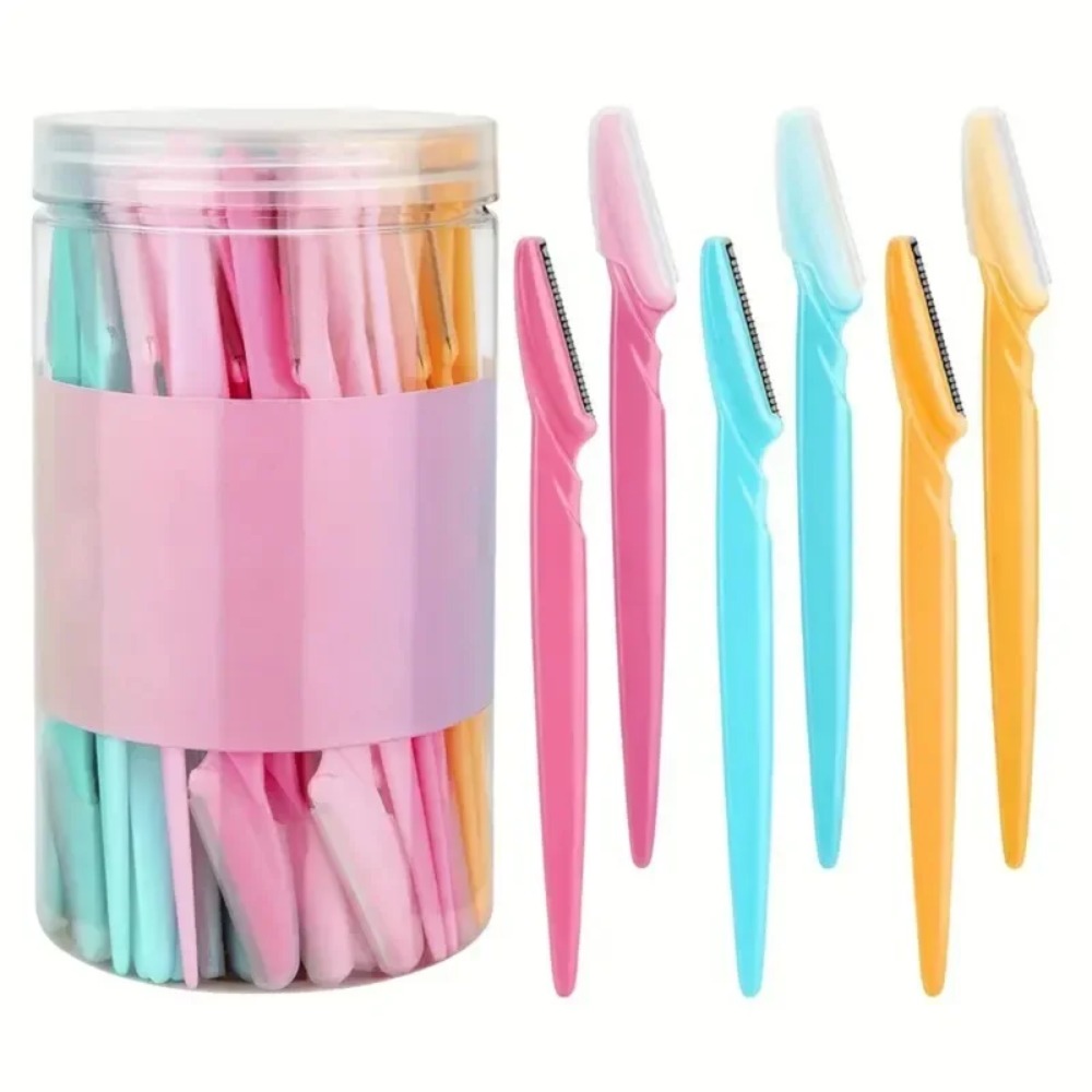 Power Tools Book - 5/10/12/20pcs Eyebrow Razors With Container Facial