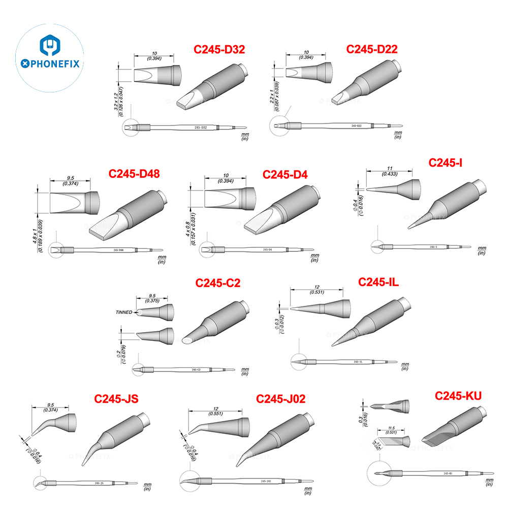Power Tools Book - OEM C245 C470 Series Tips C245-KU