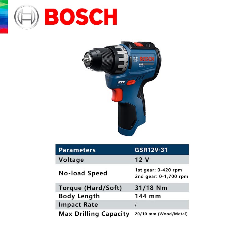 BOSCH GSR 12V-31 Professional  - Cordless Drill Driver recension och pris