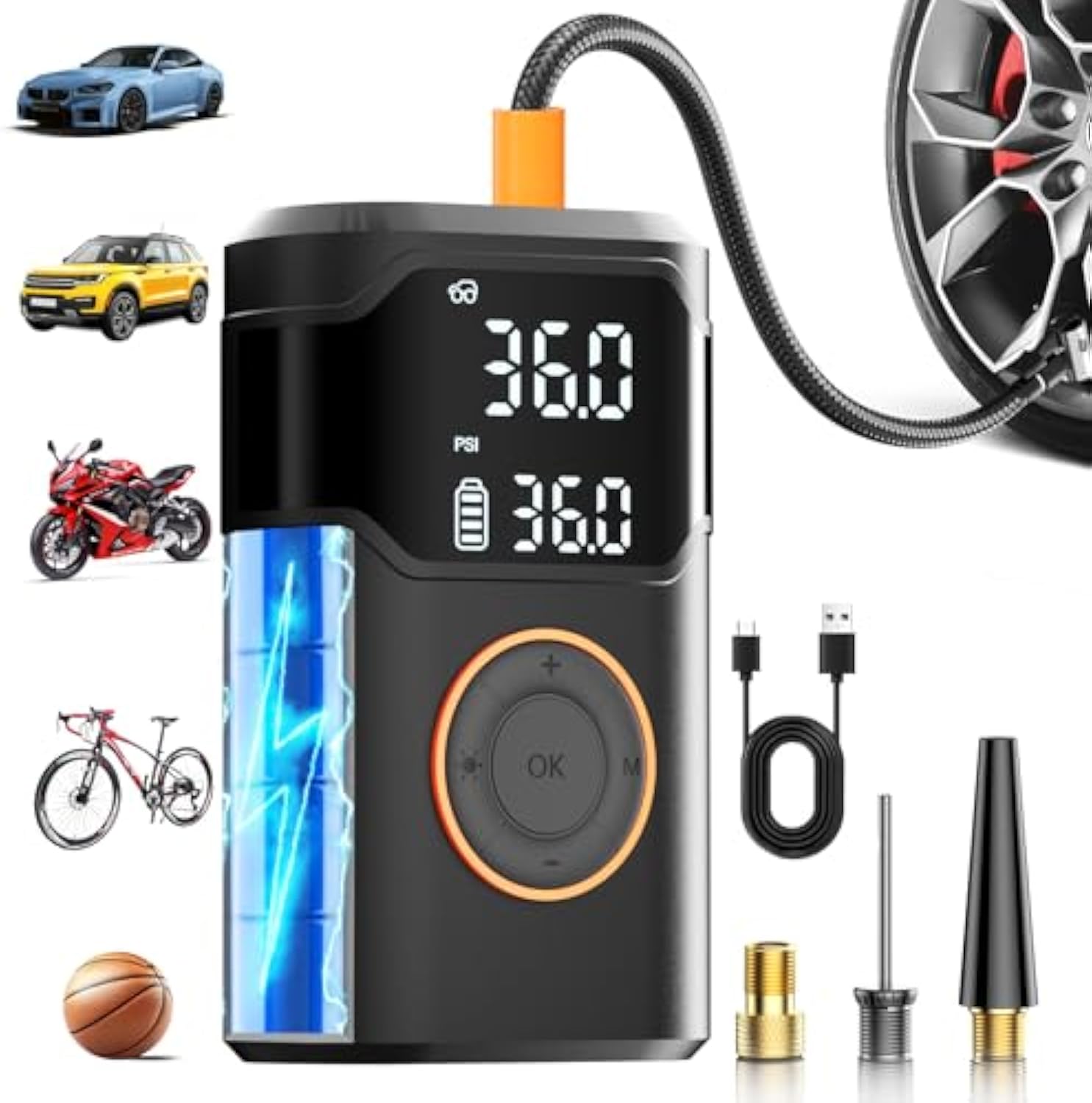 Automatic Rechargeable Electri - Air Compressor Mini recension och pris