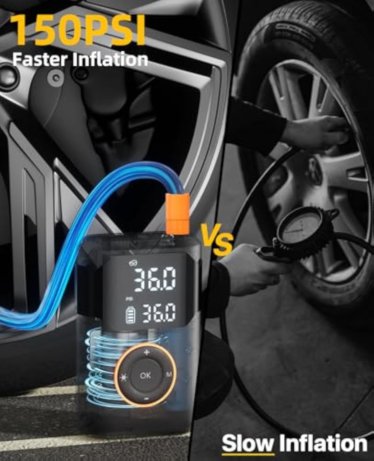 Automatic Rechargeable Electri - Air Compressor Mini recension och pris
