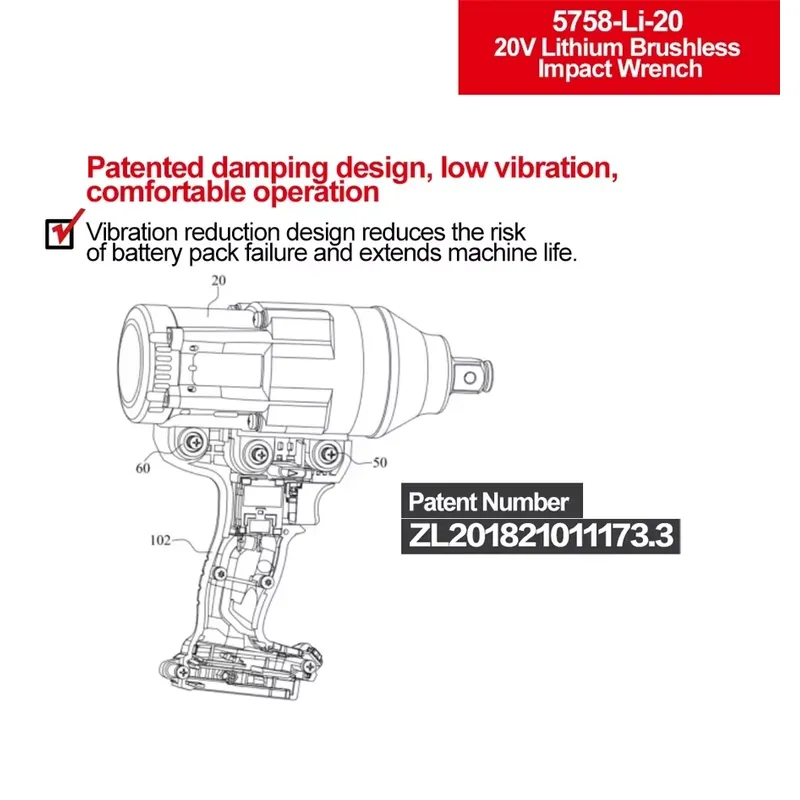 Devon 20V large torque three t - Power Tools Battery recension och pris