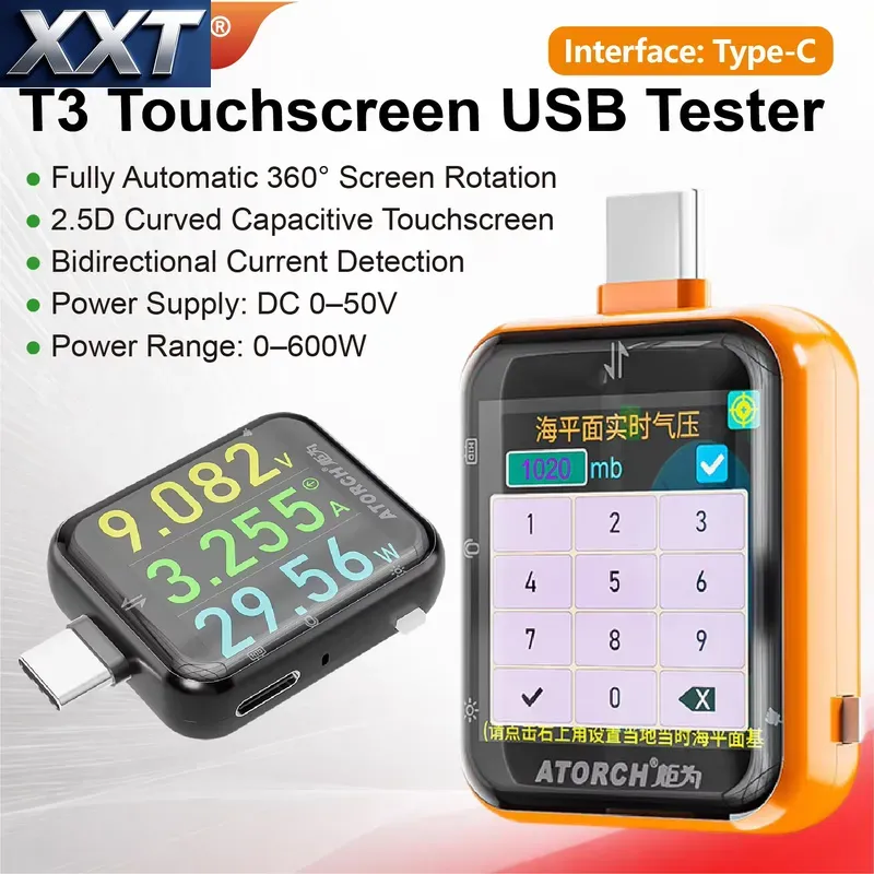 XXT T3 USB C Power Meter Teste - Power Tools Voltage recension och pris